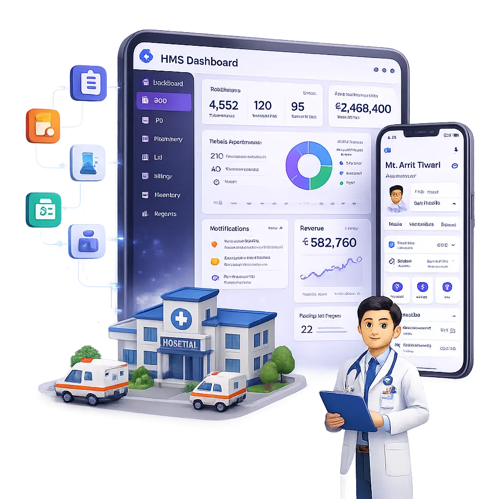 Hospital management dashboard preview